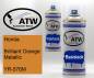 Preview: Honda, Brilliant Orange Metallic, YR-576M: 400ml Sprühdose + 400ml Klarlack - Set, von ATW Autoteile West.